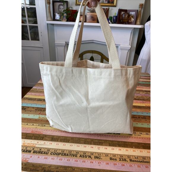 Vintage Mary Baldwin College USA Market Bag Tote Shoulder Medium Canvas VA - Picture 12 of 12